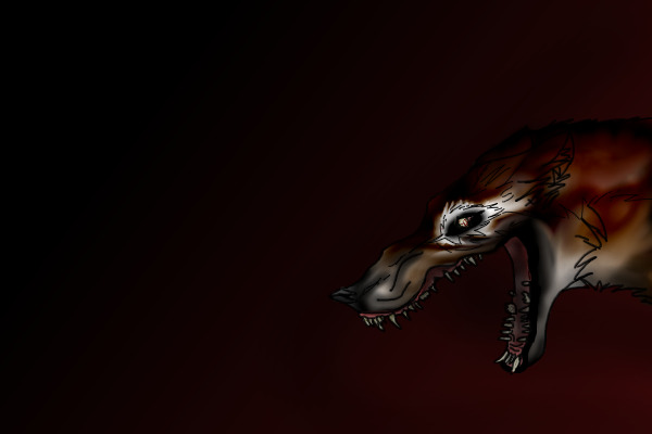 Angered wolf.
