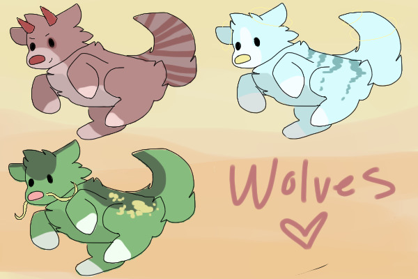 Woop's adopts #3-5: Wolves