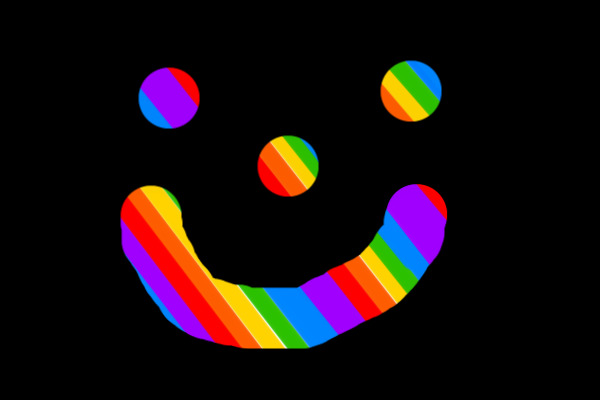 rainbow face
