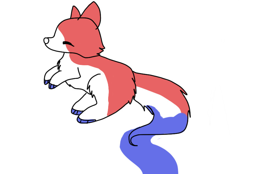 Paint brush tailed fox!