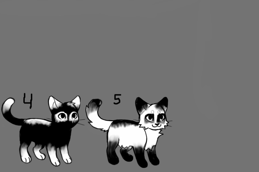 Fading Shadow Cat Adoptables 4 & 5