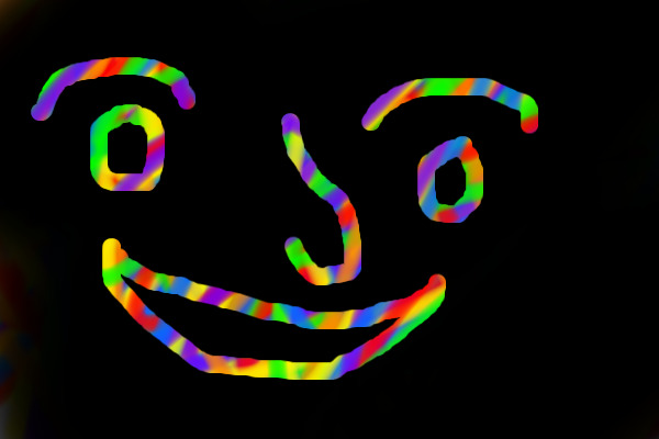 Rainbow face