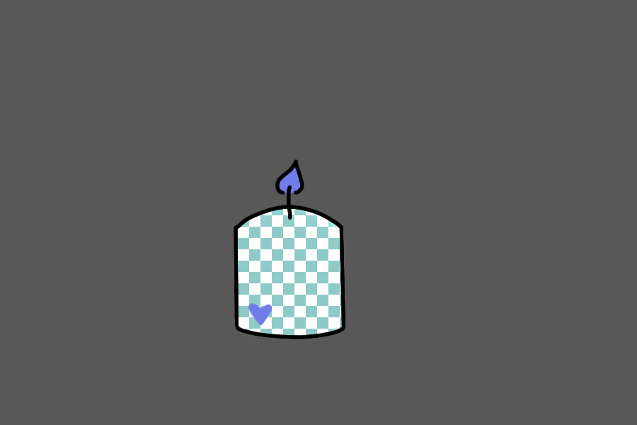 Blue Checkered Candle