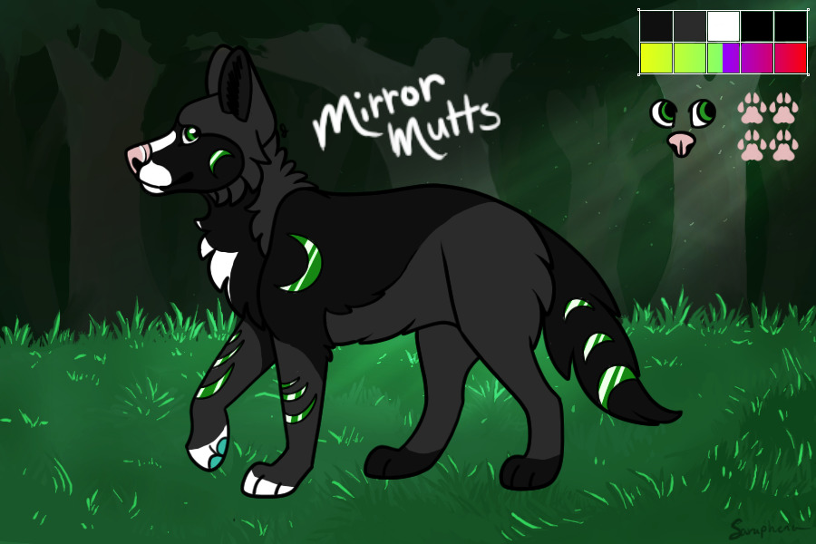 ! mirror mutts - marking open