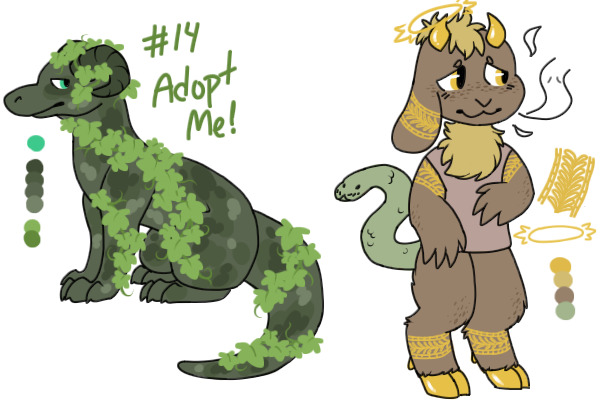 Inktober Adopts: Day 14 and 15