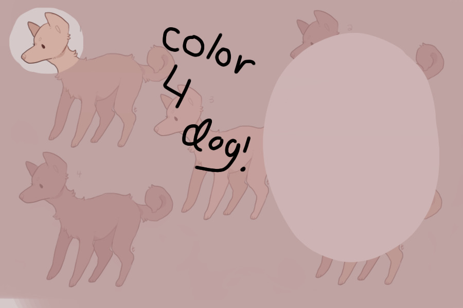 Color the egg for a dog!
