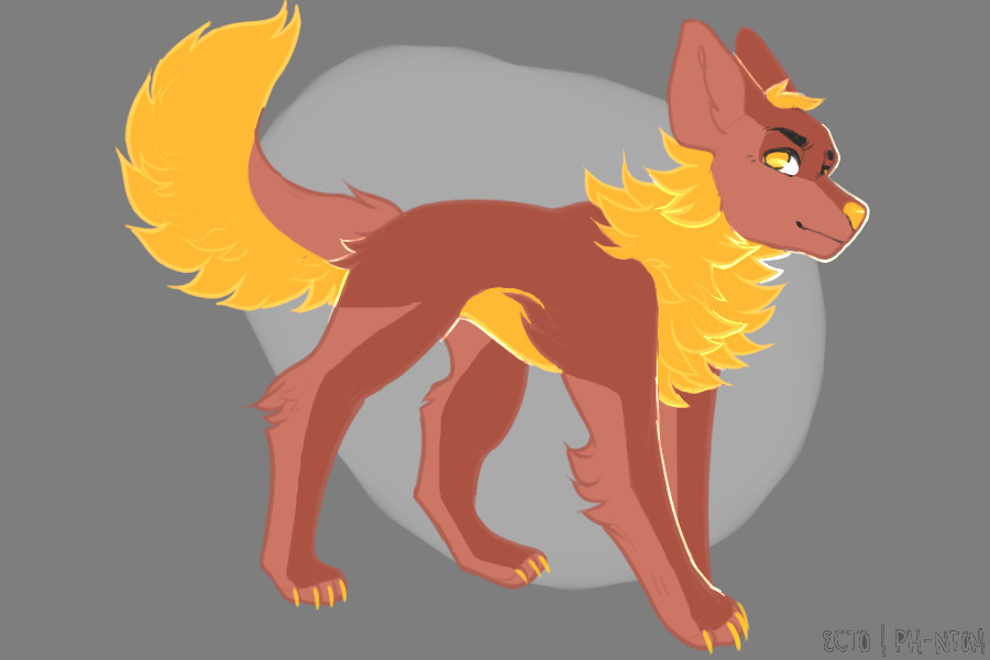 Gilded Wolf Adoptable - Send any Common! OPEN