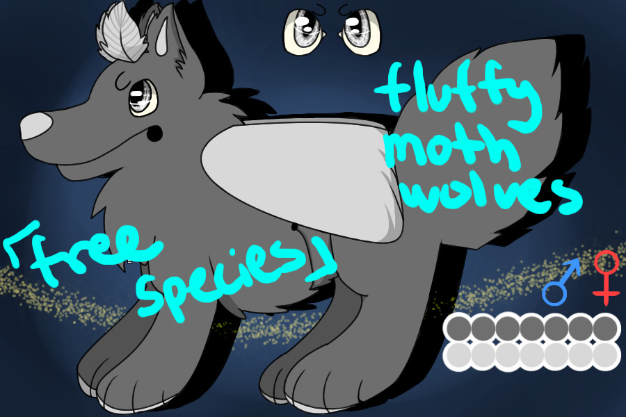 Fluffy Moth Wolves [SPECIES UP FOR GRABS]