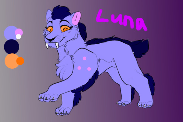 Luna (colored in lines)