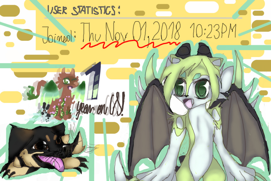 PearlTheDog's 1st CS Anniversary!! 💚💙