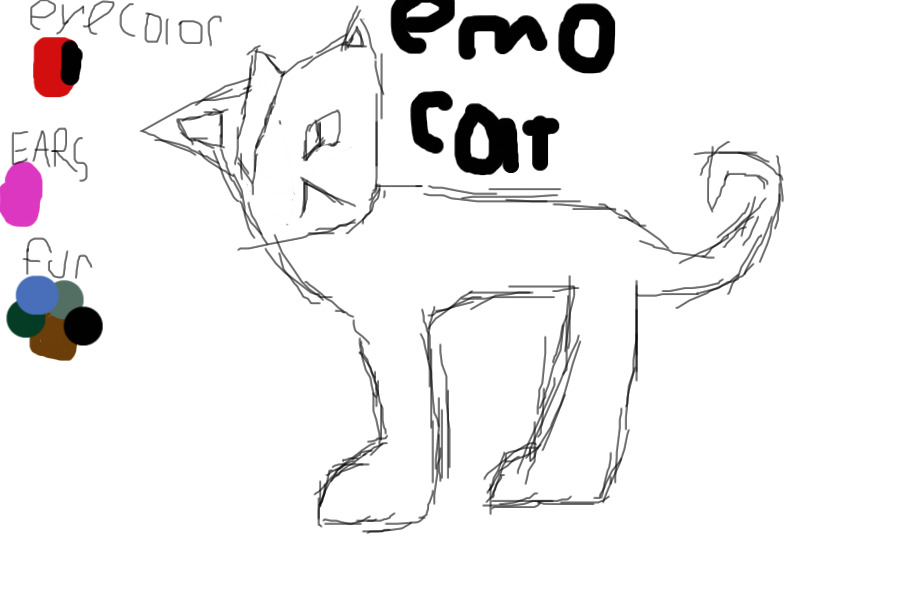 please finish this emo cat