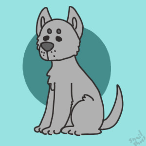 sitting pup editable avatar