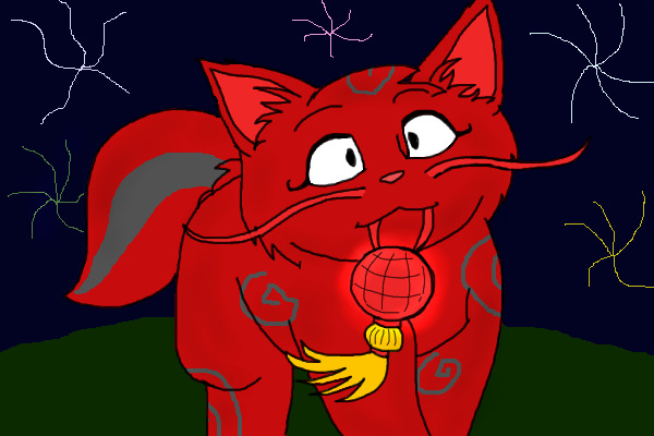Felicity--Lantern Cat Dragon--Lineart By TannerKin