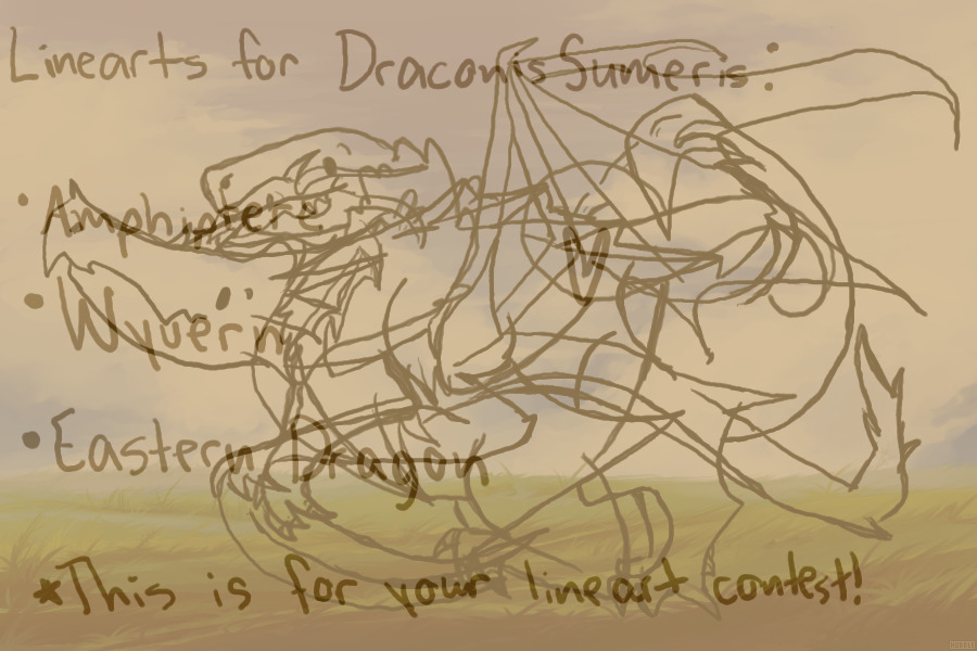 draconissumeris's dragon lineart competition