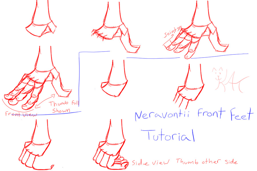 Neravontii Feet tutorial Sheet