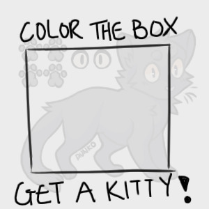 Color the box, get a kitty!