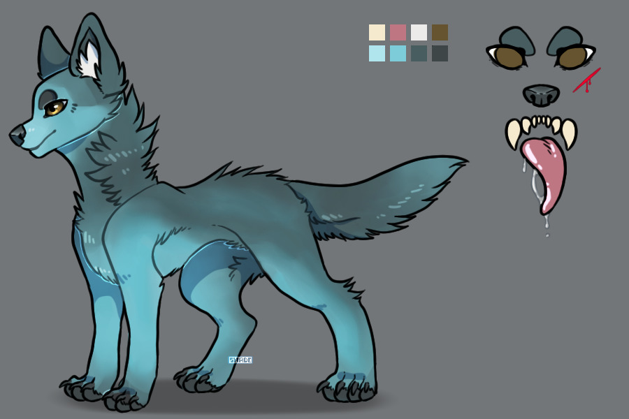 Blue Shepard-ish pattern wolf adopt