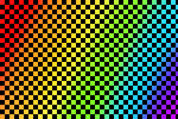 Rainbow Checker Board
