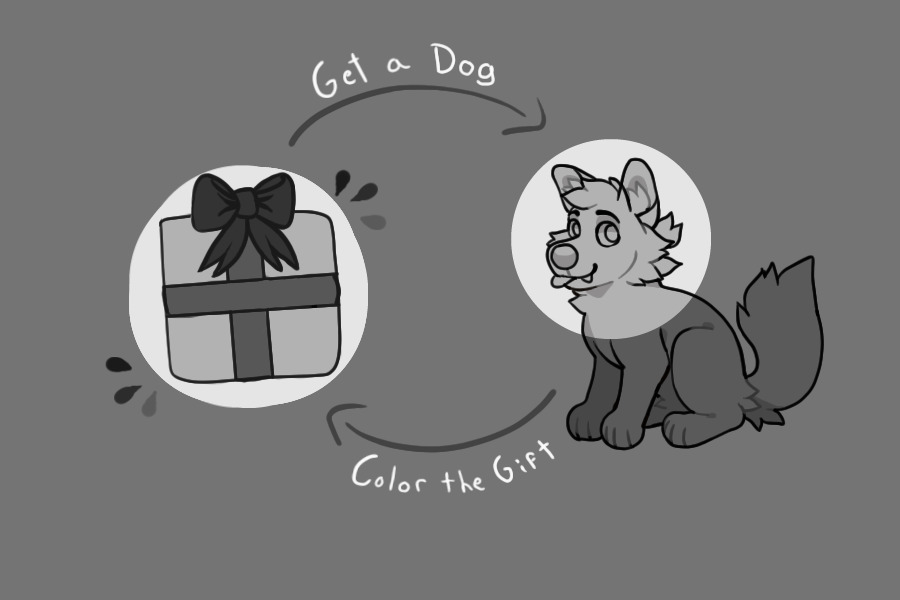 color the gift & get a dog - [open]