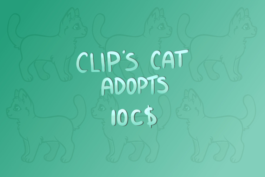 clip's cat adopts | C$10