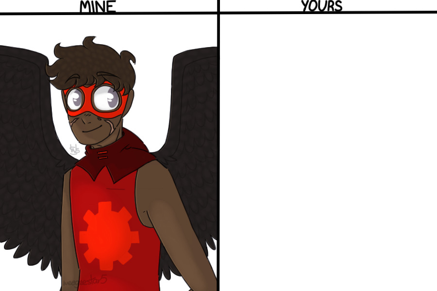 mine/yours with a crow boy.....