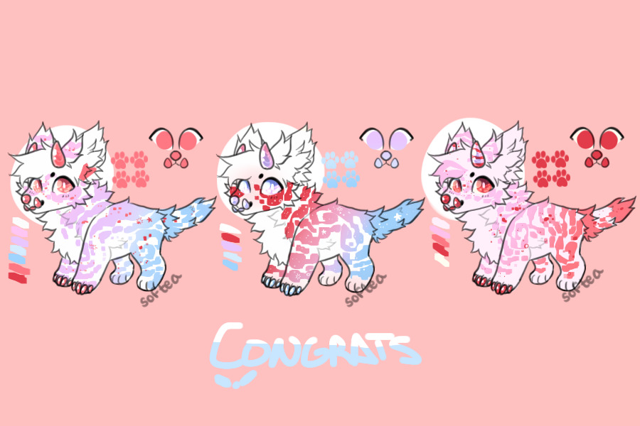 Boglin NB #11 - colored candy canes