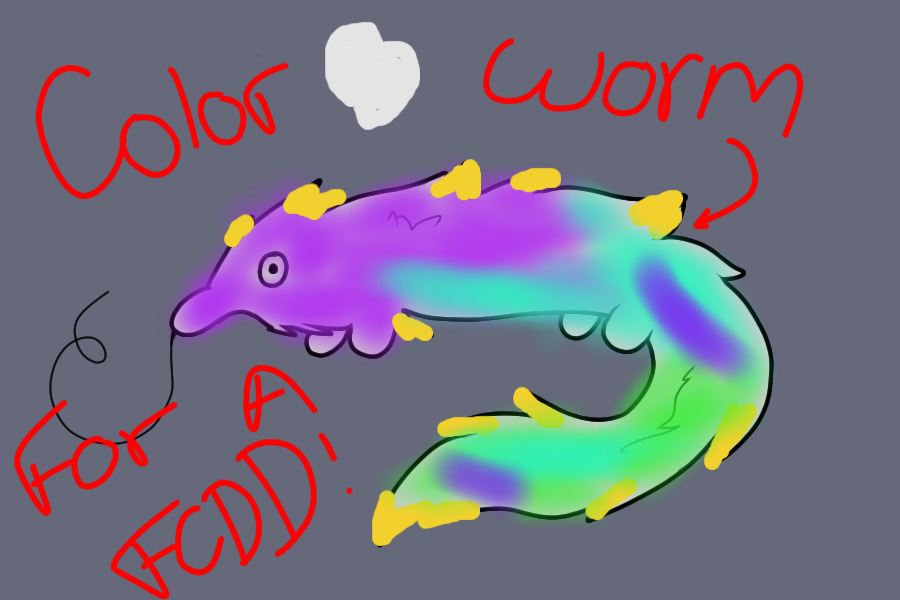 Color a worm for a FCDD