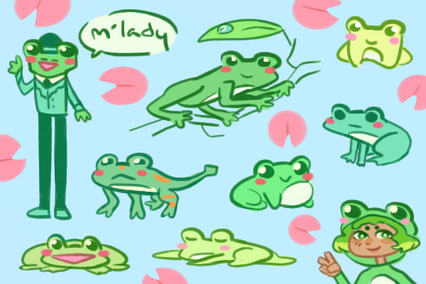 ✧ | what's w frogs in suits