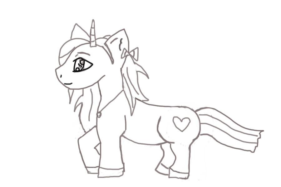 pony line art
