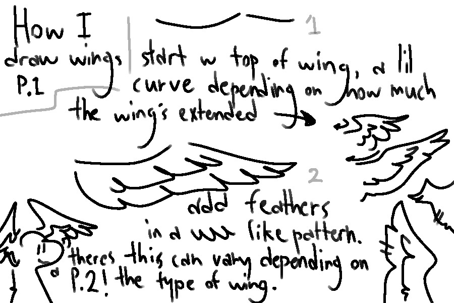 How to draw wings uhh