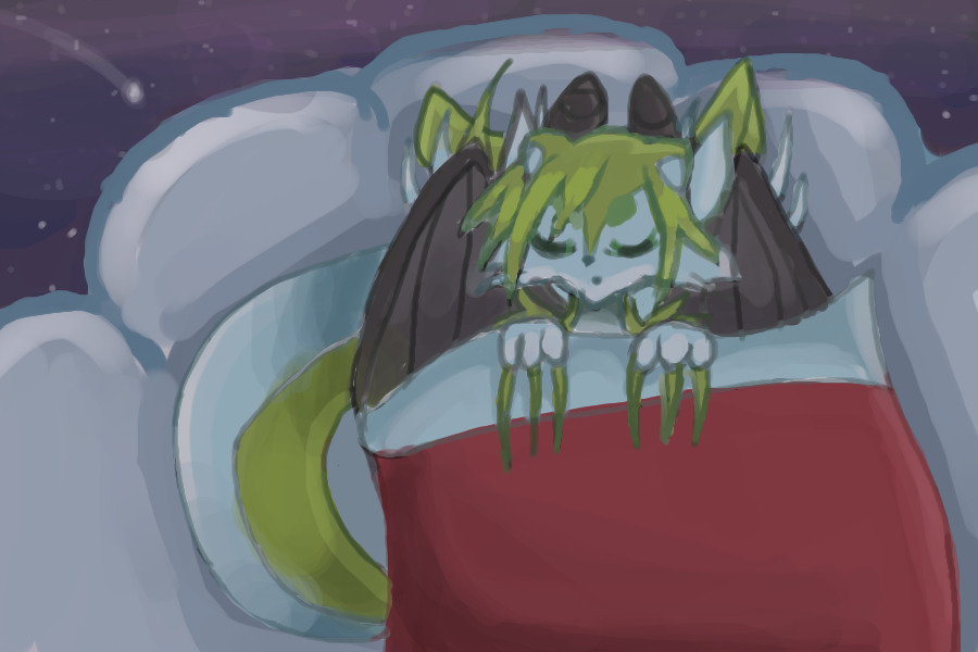 Shhh! Lucky is sleeping!