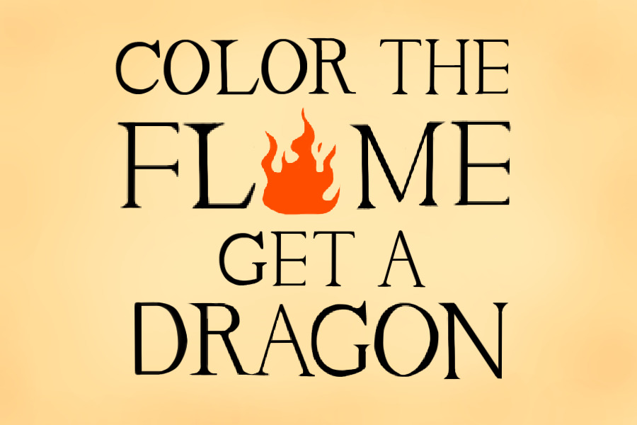 Color the flame and get a dragon!