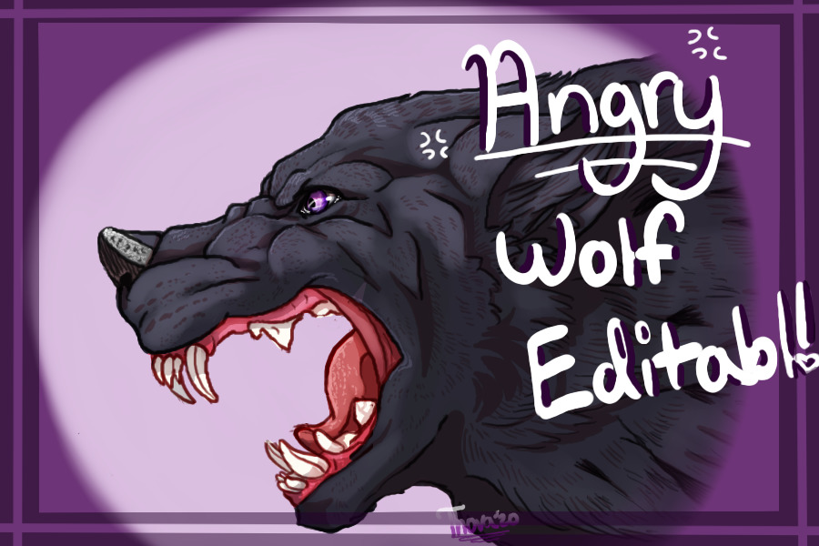 Angry Wolf "Editabl"