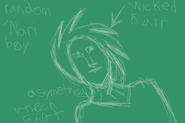 Chalkboard doodles 'Nari boy