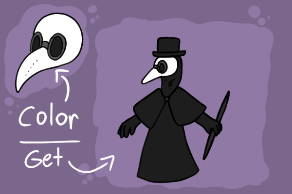 color a mask for a plague doctor