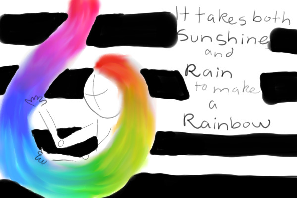 rainbow smear girl