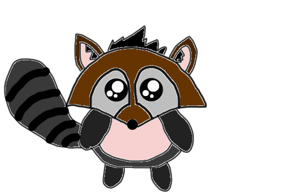 can someone draw me a raccoon plz?