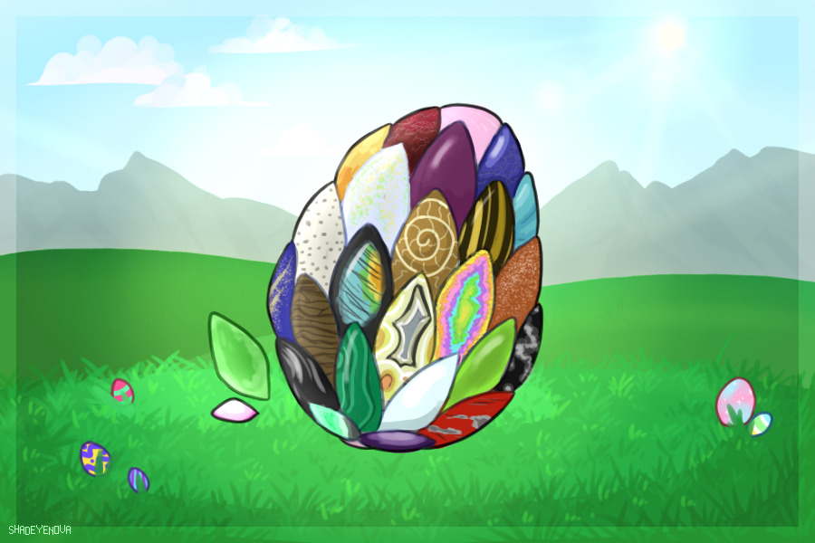 Color-An-Egg Entry♥ Gemstone/Fossil Egg c: