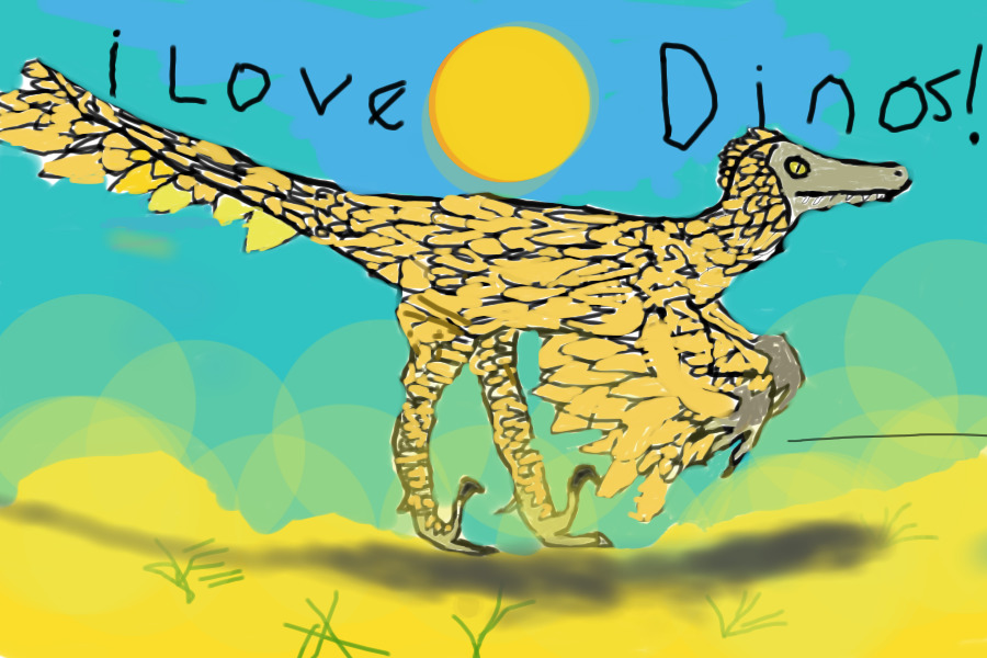 velociraptor in the desert