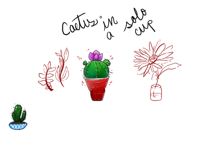 Cactus in a Solo Cup