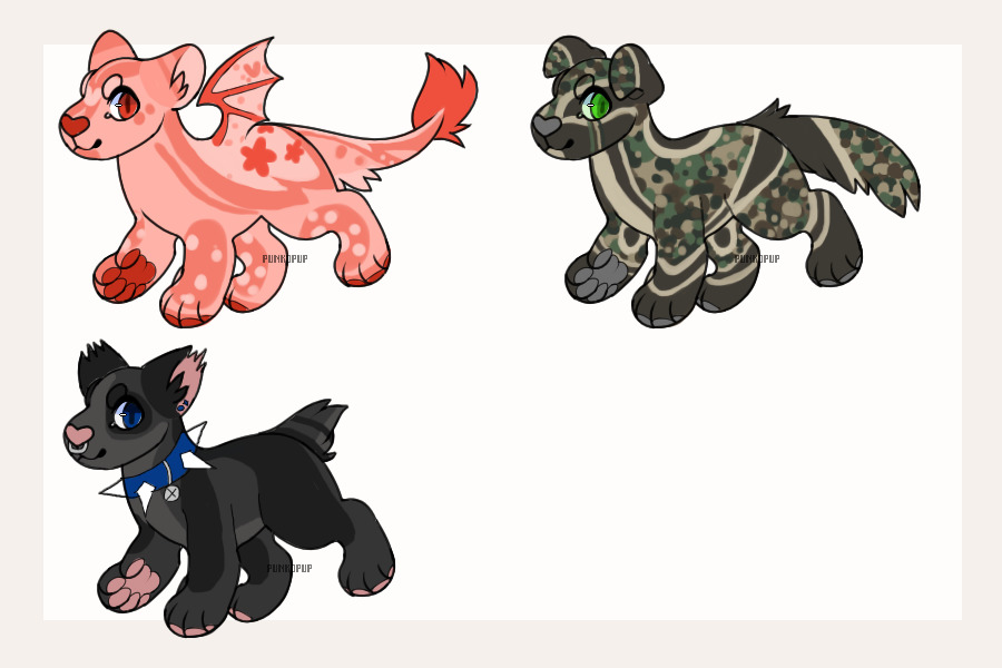Dog adopts 2/3 | open!!
