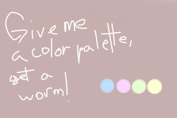 Give me a color palette, get a worm!