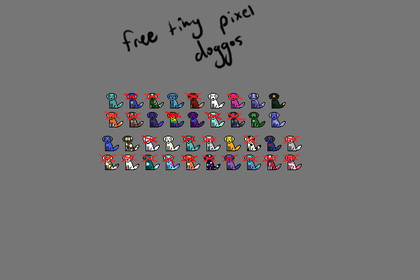 Free tiny pixel doggos