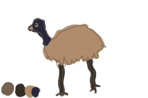 this is a horribly drawn emu