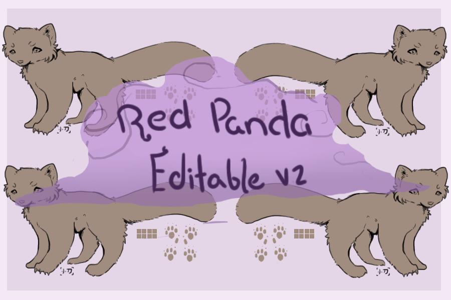 Red Panda Editable V.2