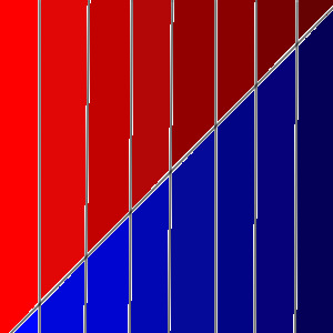 Red & Blue Split Ombre