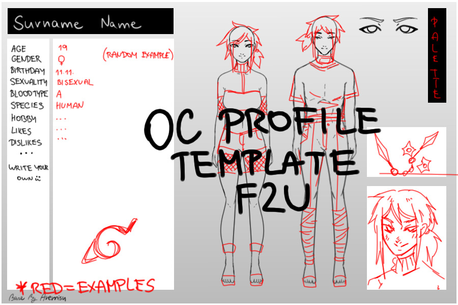 F2U OC profile template