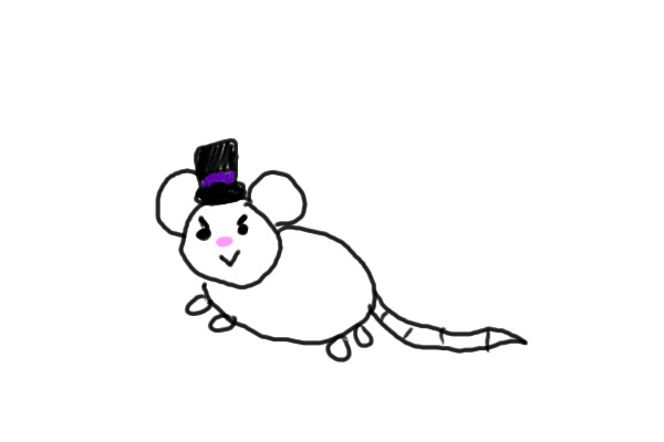 fat rat with hat