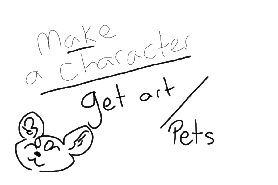 Make a character get art/pets!