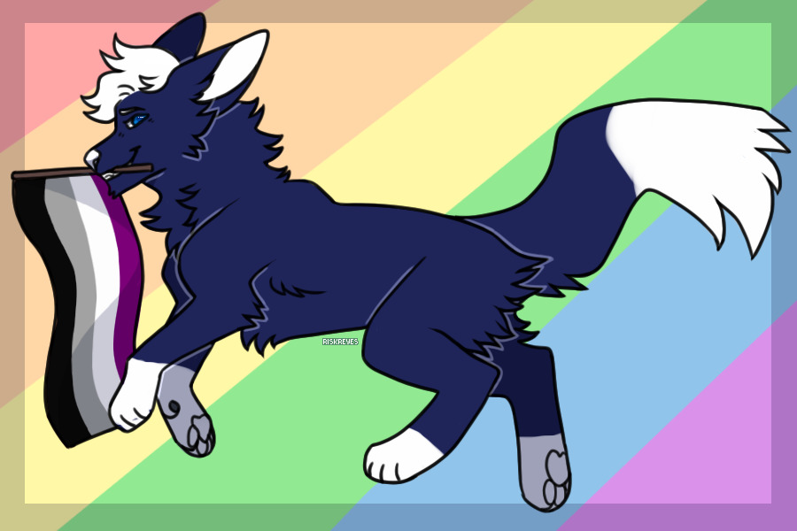 Wolf Asexual Pride!